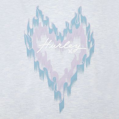 Girls 7-16 Hurley Heart Fire Oversized Short Sleeve T-shirt