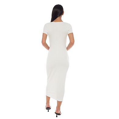 Women's bebe Square Neck T-Shirt Maxi Dress