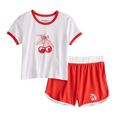 Girls 7-16 Harper & Ivy Miss Americana Short Sleeve Tee & Shorts Set