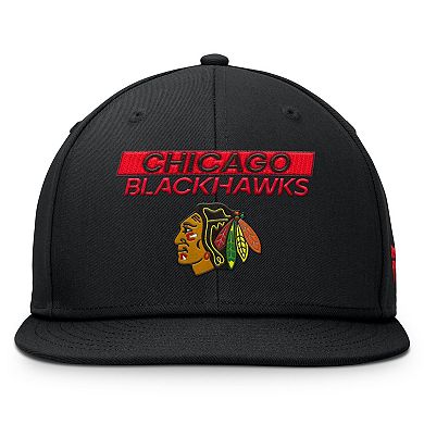 Men's Fanatics Black Chicago Blackhawks Authentic Pro Prime Snapback Hat