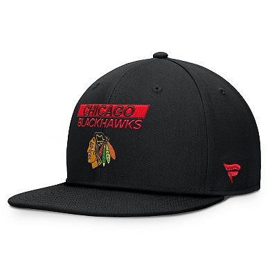 Men's Fanatics Black Chicago Blackhawks Authentic Pro Prime Snapback Hat