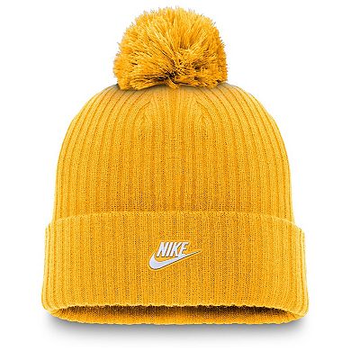 Men's Nike Gold Pittsburgh Pirates Cooperstown Collection Patch Cuffed Knit Hat with Pom