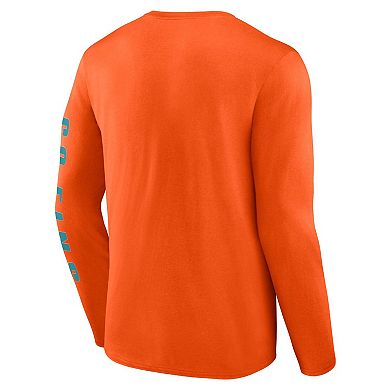 Men's Fanatics Orange Miami Dolphins Big & Tall Vision Long Sleeve T-Shirt