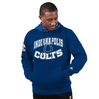 Men's Starter Royal Indianapolis Colts Thursday Night Gridiron Vintage Logo Pullover Hoodie
