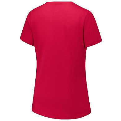 Women's Fanatics Crimson Oklahoma Sooners Plus Size Lean Scoop Neck T-Shirt