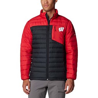 Men's Columbia Black Wisconsin Badgers Double Blitz Omni-Heat Infinity Insulated Full-Zip Jacket
