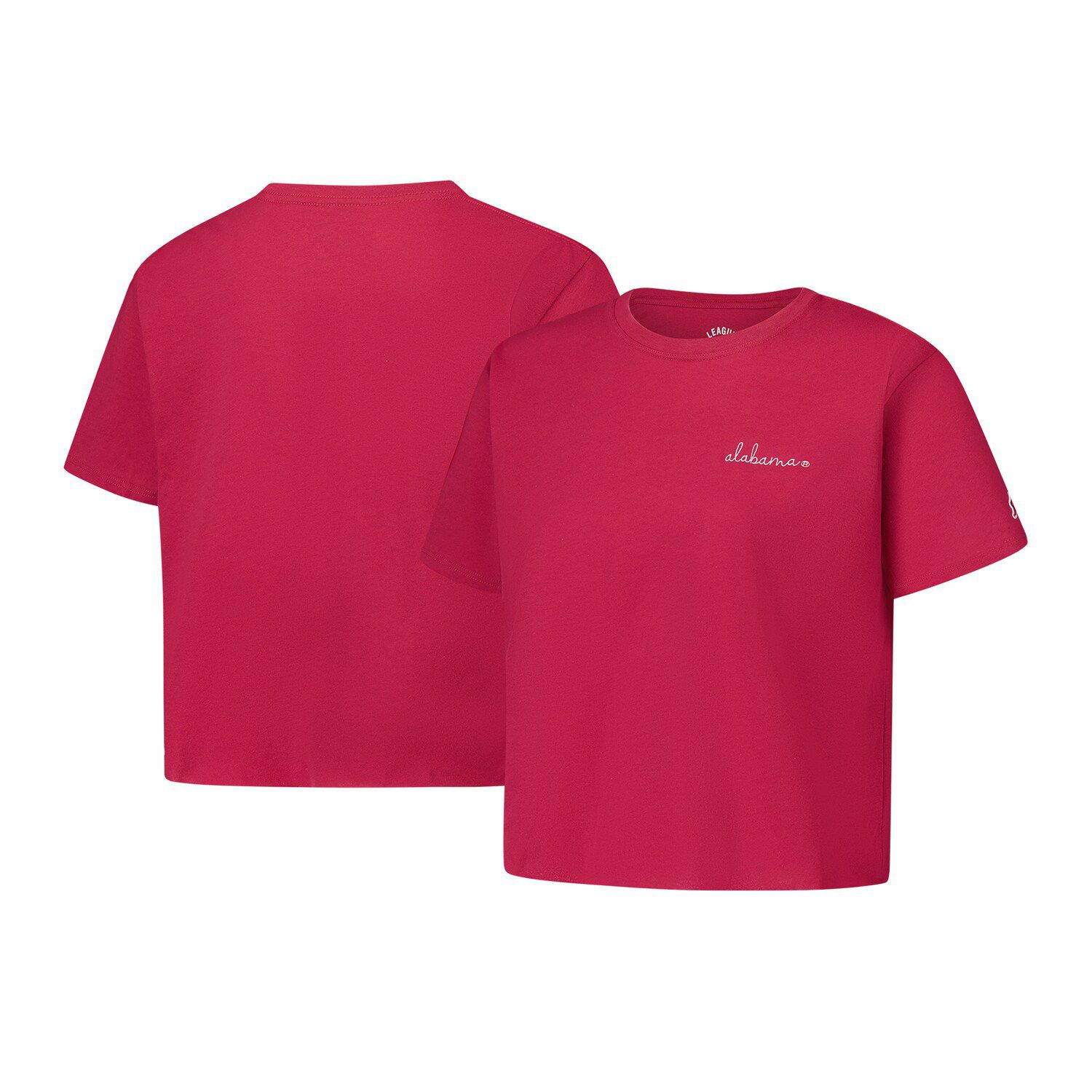 Alabama Crimson Tide Juniors Sized V Neck T Shirt- On A Break-Crimson