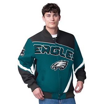 Men's G-III Extreme Green Philadelphia Eagles Maximum Racing Full-Snap Jacket