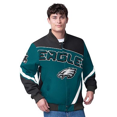 Men's G-III Extreme Green Philadelphia Eagles Maximum Racing Full-Snap Jacket