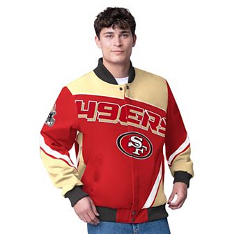 Men's G-III Extreme Scarlet San Francisco 49ers Maximum Racing Full-Zip Jacket