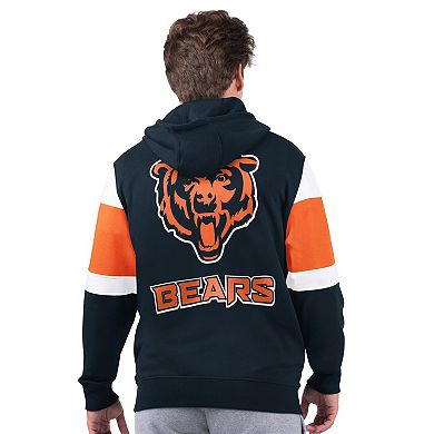 Men's Starter Navy Chicago Bears Extreme Full-Zip Hoodie