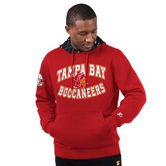 Men's Starter Red Tampa Bay Buccaneers Thursday Night Gridiron Vintage Logo Pullover Hoodie