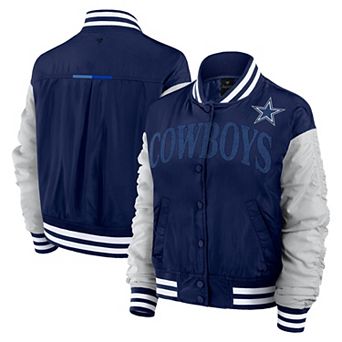 Women's Fanatics Navy Dallas Cowboys Elements Wave Full-Snap Jacket