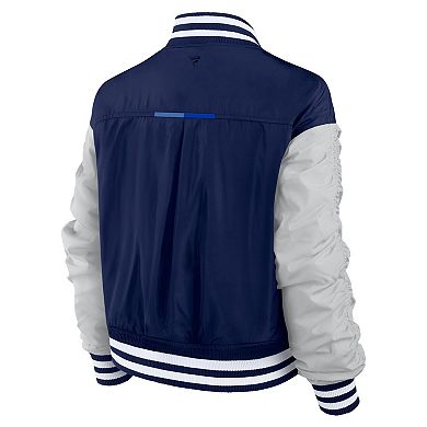 Women's Fanatics Navy Dallas Cowboys Elements Wave Full-Snap Jacket