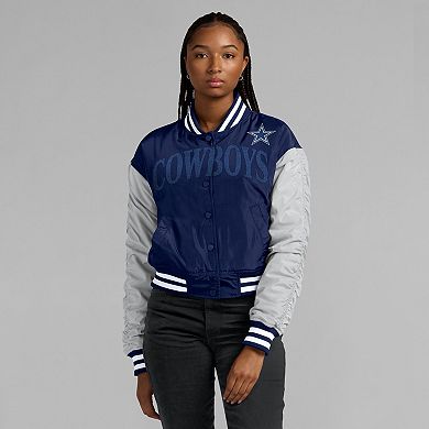 Women's Fanatics Navy Dallas Cowboys Elements Wave Full-Snap Jacket