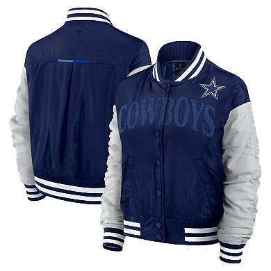 Women's Fanatics Navy Dallas Cowboys Elements Wave Full-Snap Jacket