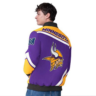 Men's G-III Extreme Purple Minnesota Vikings Maximum Racing Full-Snap Jacket