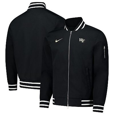 【まーたんです】MORAL CODE DESMOND-II BLACK Men's Nike Black Wake Forest Demon Deacons Full-Zip Bomber