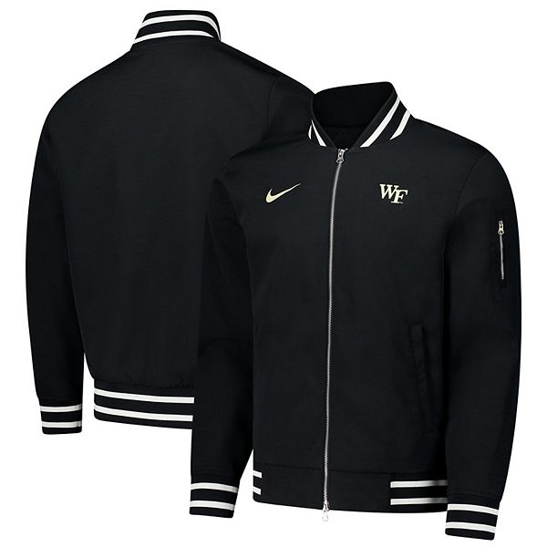 Men's Nike Black Wake Forest Demon Deacons Full-Zip Bomber