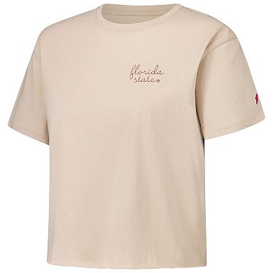 Women's League Collegiate Wear Tan Florida State Seminoles Clothesline Cotton Midi T-Shirt