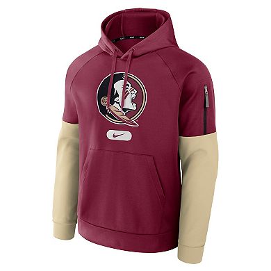Men's Nike Garnet Florida State Seminoles Fitness Raglan Performance Pullover Hoodie