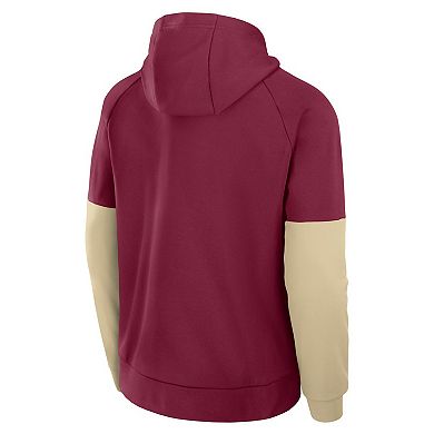 Men's Nike Garnet Florida State Seminoles Fitness Raglan Performance Pullover Hoodie
