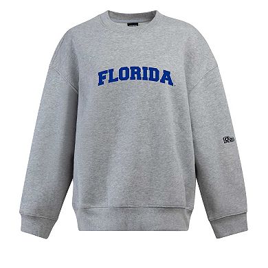 Women's Hype and Vice Heather Gray Florida Gators Offside Pullover Sweatshirt