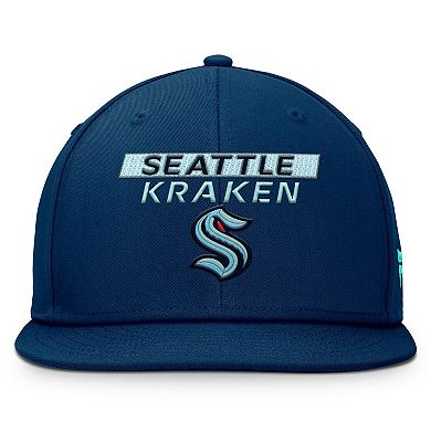 Men's Fanatics Deep Sea Blue Seattle Kraken Authentic Pro Prime Snapback Hat