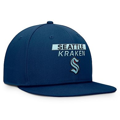 Men's Fanatics Deep Sea Blue Seattle Kraken Authentic Pro Prime Snapback Hat