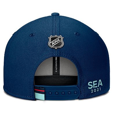 Men's Fanatics Deep Sea Blue Seattle Kraken Authentic Pro Prime Snapback Hat