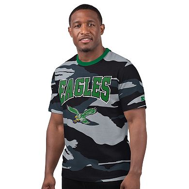 Men's Starter Camo/Gray Philadelphia Eagles Thursday Night Gridiron Classics Vintage Logo T-Shirt