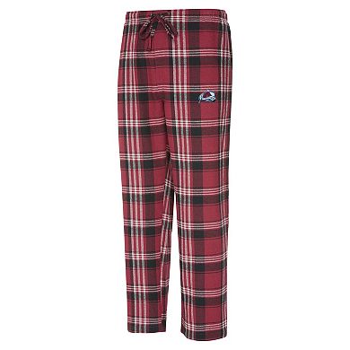 Men's Concepts Sport Burgundy/Black Colorado Avalanche Region Flannel Sleep Pants