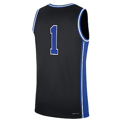 Men's Nike #1 Black Duke Blue Devils Alternate Replica Jersey