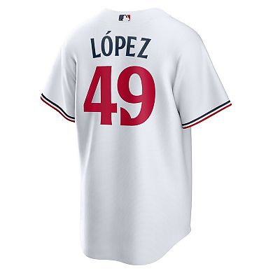 Men's Nike Pablo López White Minnesota Twins Home Replica Player Jersey