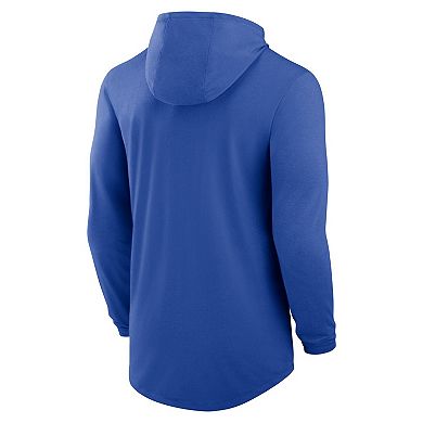 Men's Nike Royal Duke Blue Devils Lightweight Performance Long Sleeve Hoodie T-Shirt