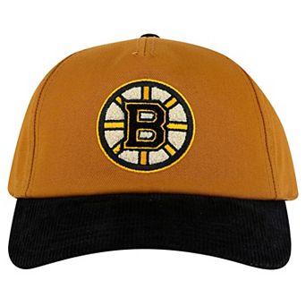 Men's American Needle Tan/Black Boston Bruins Burnett Adjustable Hat