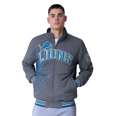 Men's G-III Extreme Blue Detroit Lions Strong Arm Reversible Full-Zip Jacket