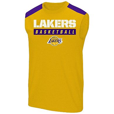 Men's Profile LeBron James Gold Los Angeles Lakers Big & Tall Player Muscle Tank