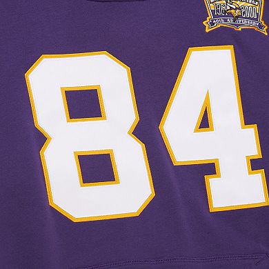 Men's Mitchell & Ness Randy Moss Purple Minnesota Vikings Retired Player Name & Number Pullover Hoodie