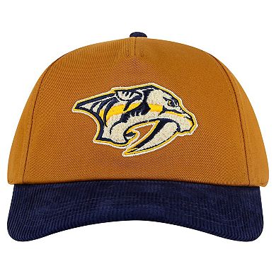 Men's American Needle Tan/Navy Nashville Predators Burnett Adjustable Hat