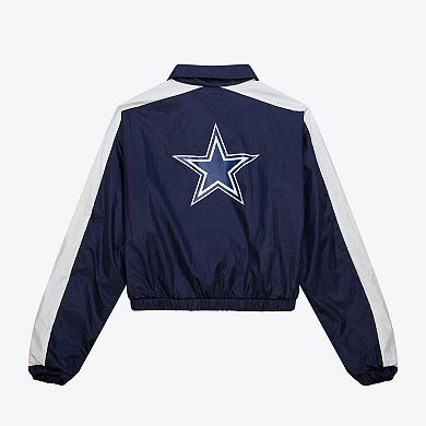 Women's Mitchell & Ness Navy Dallas Cowboys Nylon Full-Zip Jacket