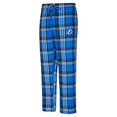 Men's Concepts Sport Blue/Black Tampa Bay Lightning Region Flannel Sleep Pants