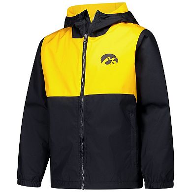 Youth Columbia Black Iowa State Cyclones Rainy Fields Lined Hoodie Full-Zip Jacket