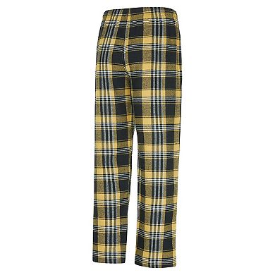 Men's Concepts Sport Gold/Black Vegas Golden Knights Region Flannel Sleep Pants