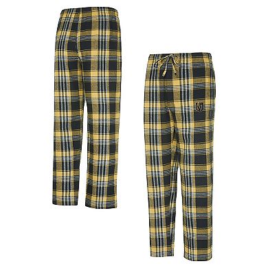 Men's Concepts Sport Gold/Black Vegas Golden Knights Region Flannel Sleep Pants