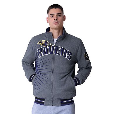 Men's G-III Extreme Purple Baltimore Ravens Strong Arm Reversible Full-Zip Jacket