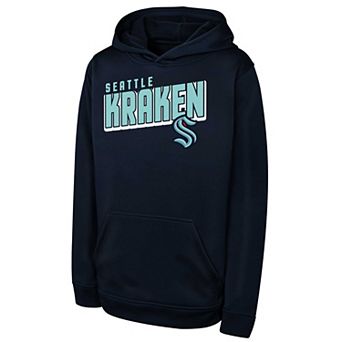 Youth Deep Sea Blue Seattle Kraken Cyber Punk Performance Hoodie
