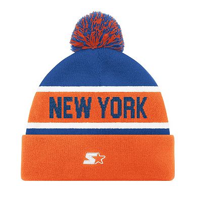 Men's Starter Orange New York Islanders Cuffed Knit Hat with Pom