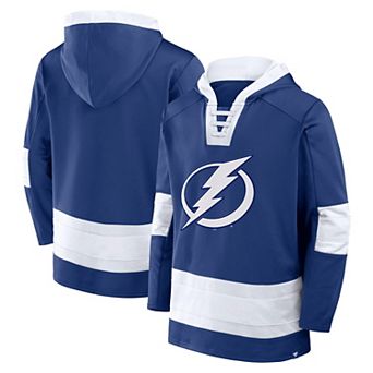 Men's Fanatics Blue Tampa Bay Lightning Inside Line Fleece Pullover Hoodie