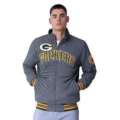 Men's G-III Extreme Green Green Bay Packers Strong Arm Reversible Full-Zip Jacket